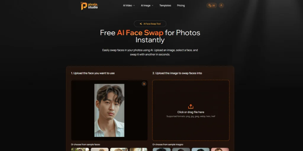Step 1 Upload the face you want to use 1