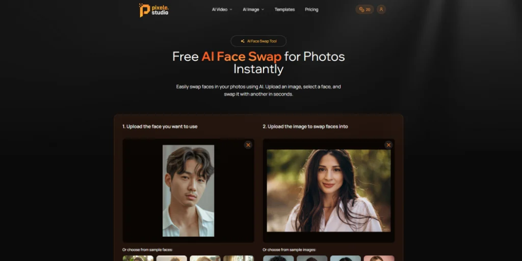 Step 2 Upload the image to swap faces into 1