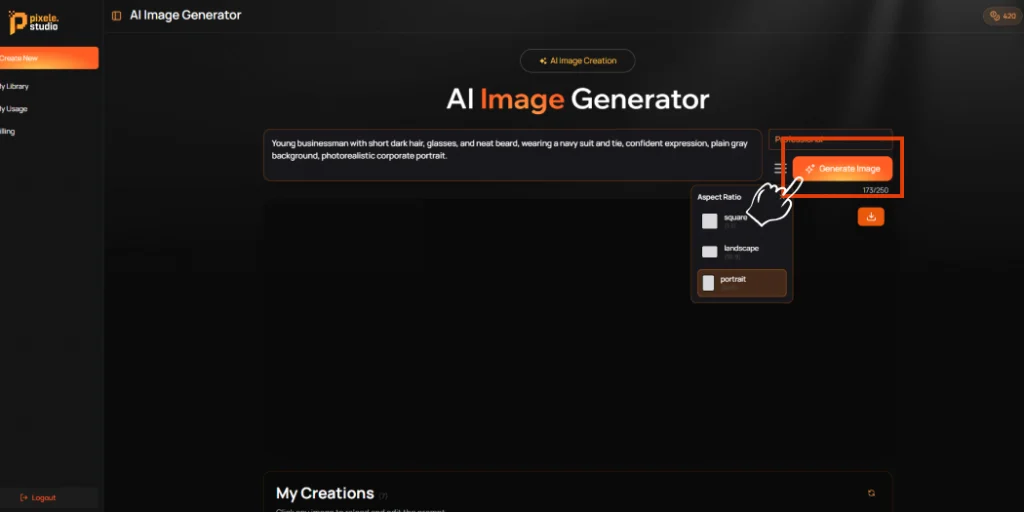 Step 4 Click Generate 1